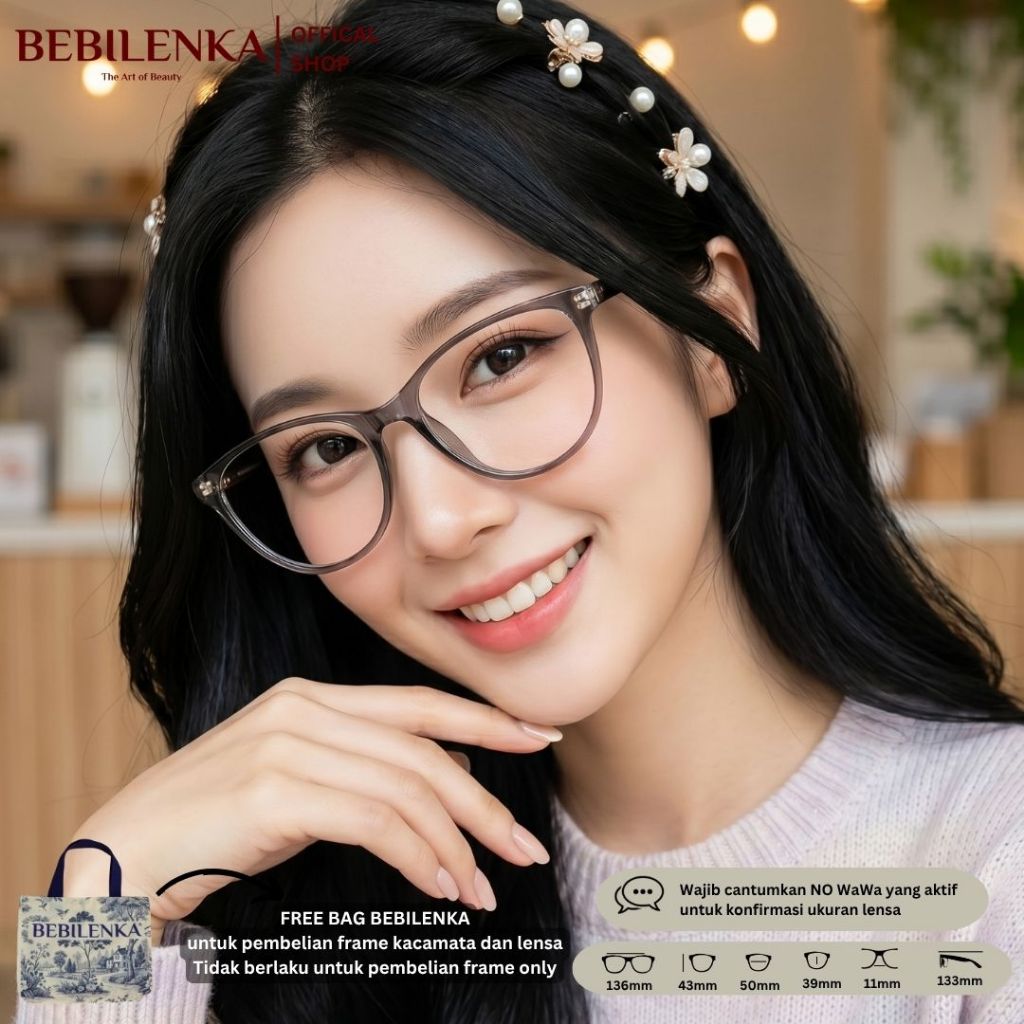 Kacamata Bebilenka Kode 2465 - 1303 Free Bag Bebilenka Tas Kacamata Korea Kotak Kacamata Gaya, Kacam