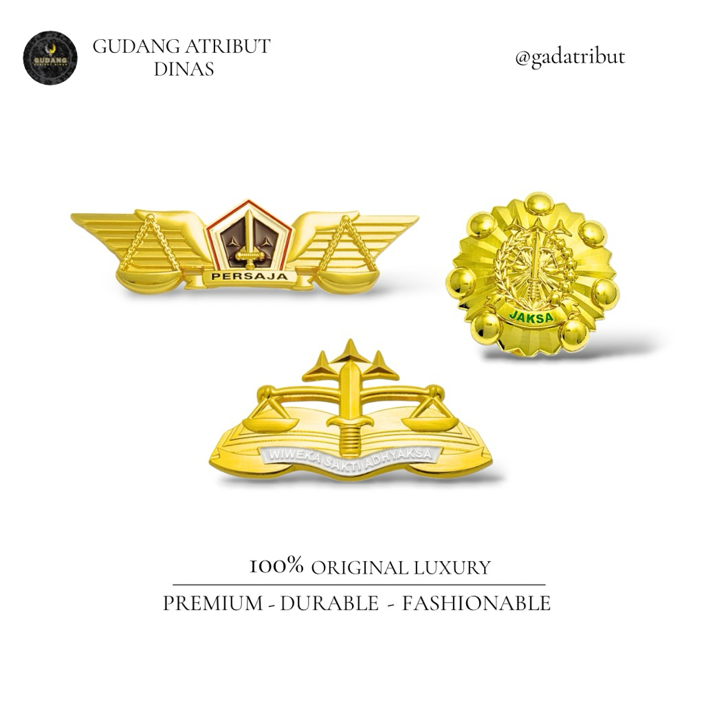 100% LUXURY Atribut Kejaksaan / Kewenangan Jaksa / Wiweka / Persaja / Atribut Kejaksaan Luxury / GUD