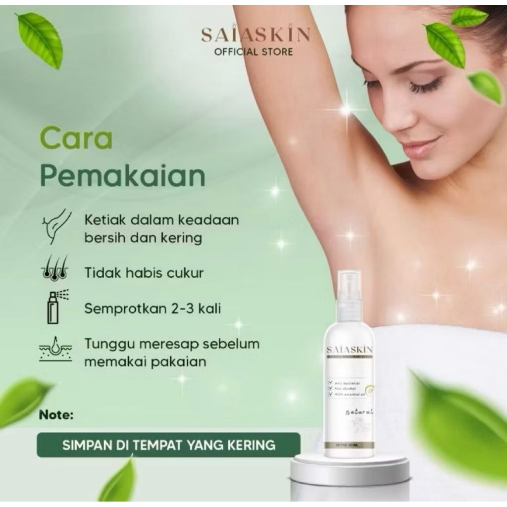 SAIASKIN DEODORANT SPRAY ( VARIANT NATURAL ) BPOM