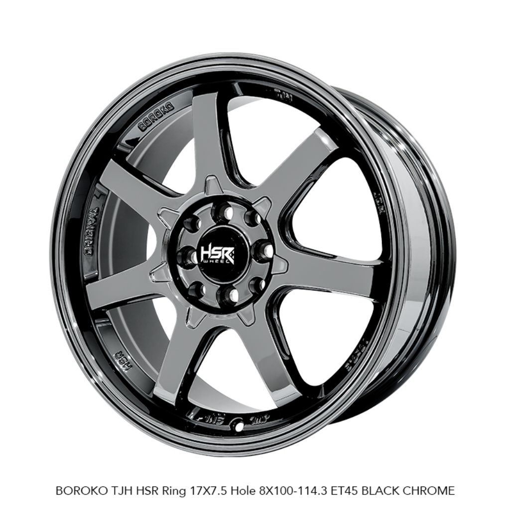 Hsr Wheel - Velg Hsr Tjh R17 H5X114 Black Chrome