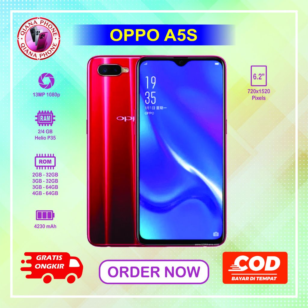 HP OPPO A5s Normal Second siap pakai