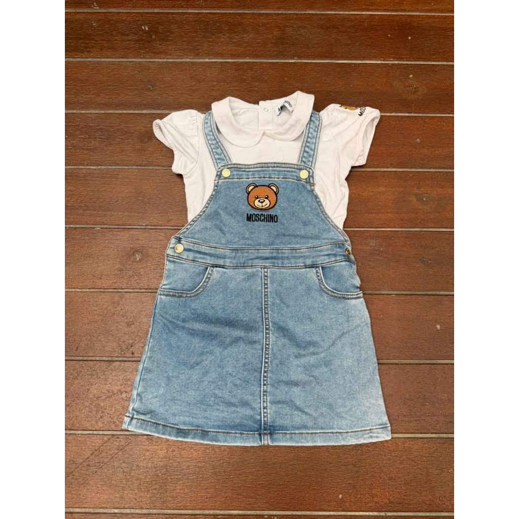 LIKE NEW MOSCHINO BABY  SET DENIM SIZE 92 ( 2-3 Years)