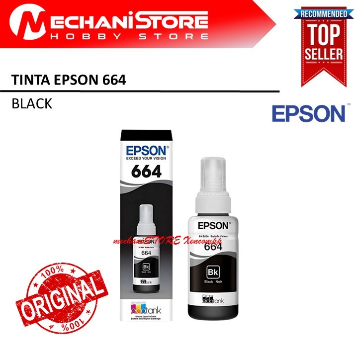 TINTA EPSON 664 BLACK / Tinta Epson T6644 BLACK L100 L220 L360 L1300