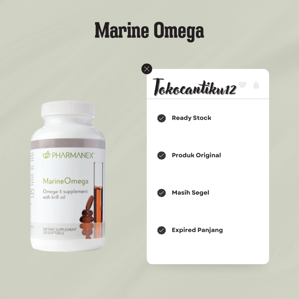 Pharmanex MarineOmega Suplemen Omega-3 120 Softgels Dengan Minyak Krill Original