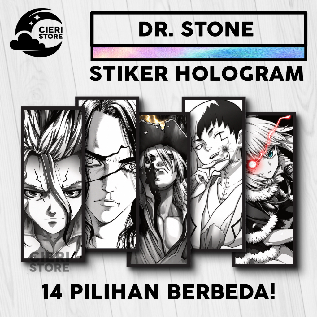 Varian Stiker Hologram Anime Dr. Stone Anti Air Senku