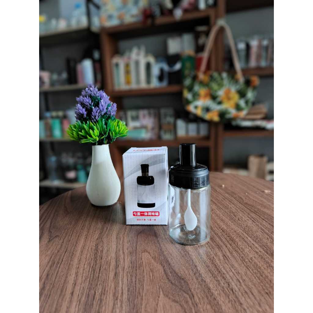 Botol Bumbu Kaca Sendok Tempat Bumbu Dapur Tebal Serbaguna BOX Ecer