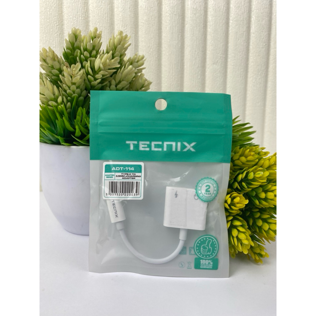 SPLITTER CONVERTER AUDIO TECNIX ADT-114 ADAPTER TYPE C TO AUDIO JACK 3.5mm + CHARGING ADAPTER