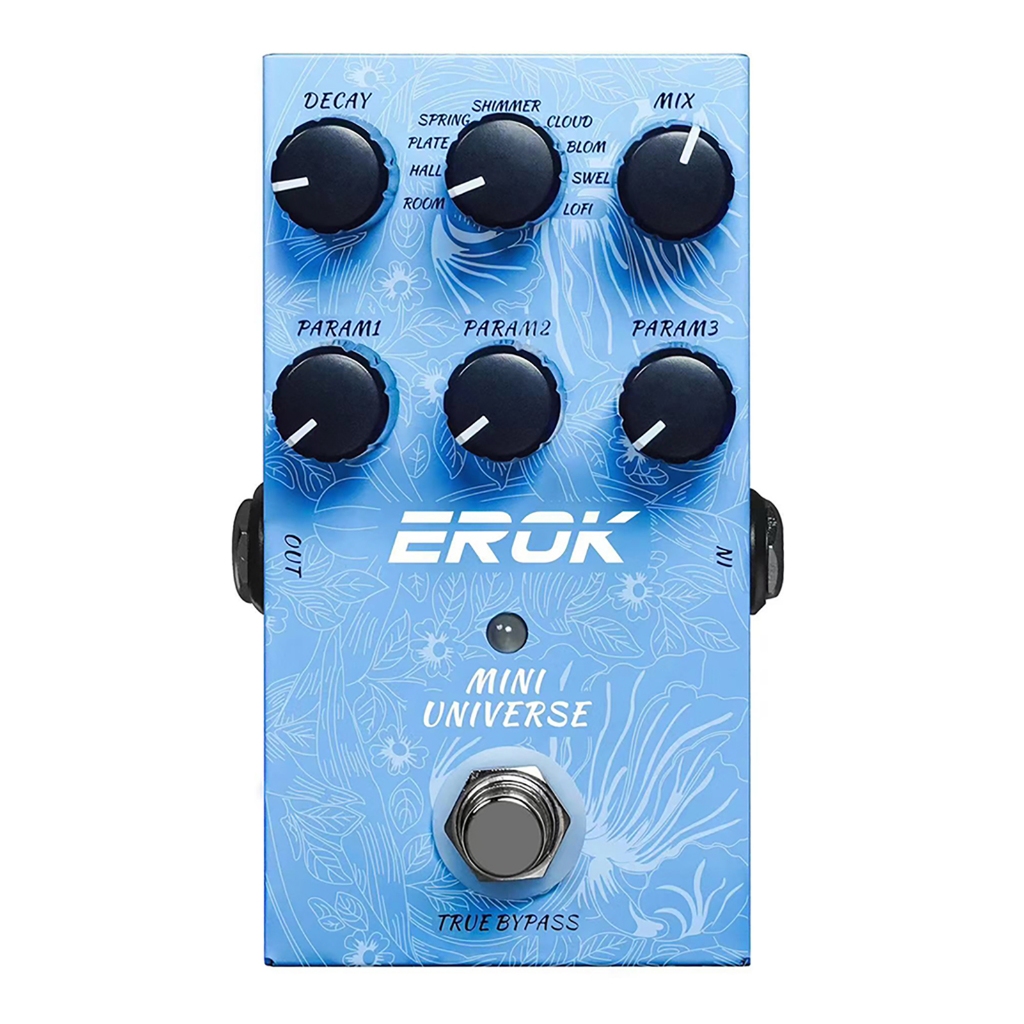 Pedal Reverb M-VAVE Mini Universe 9 Efek Reverb, Room/Shimmer/Lofi/Spring, Pedal Efek Reverb