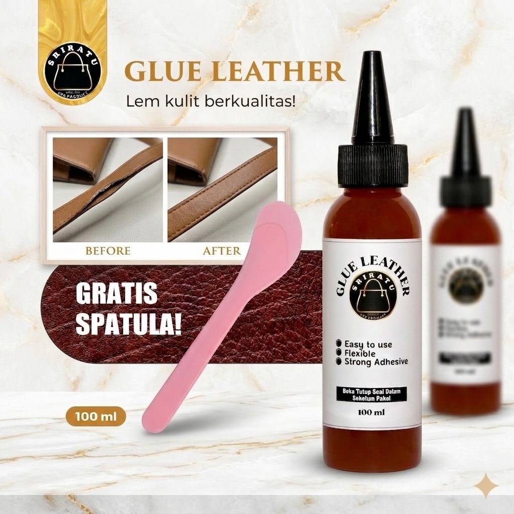 Leather Glue 100ml - Lem Tas Kulit & Sintetis | Kuat & Fleksibel