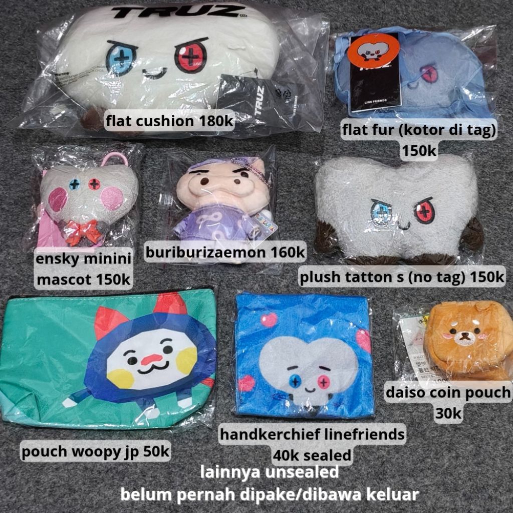 SALE TRUZ treasure bonbon junkyu woopy jeongwoo pouch sega flat fur plush s japan ensky minini masco