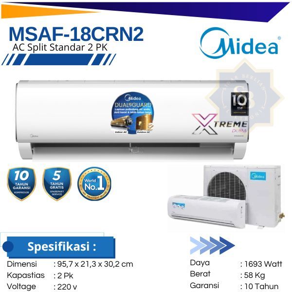 MIDEA - MSAF-18CRN2 AC - HYPER GRAFINS 2PK R32 / AC MIDEA