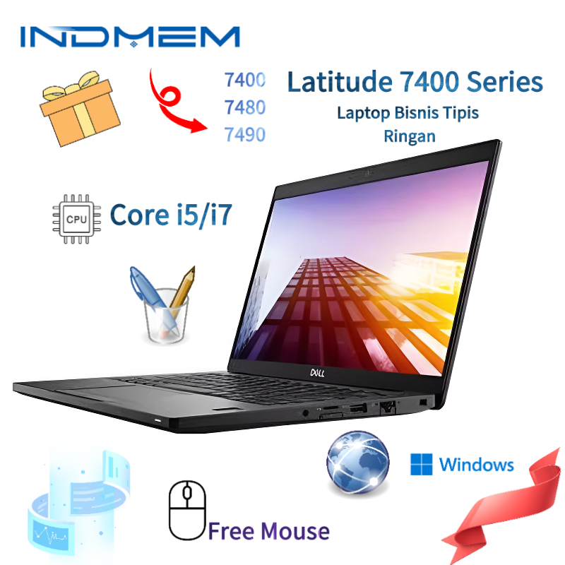 Siap Pakai Laptop Dell Latitude 7480 / 7490 Core i5 i7 IPS FHD NVME SSD Bakes Laptop Garansi