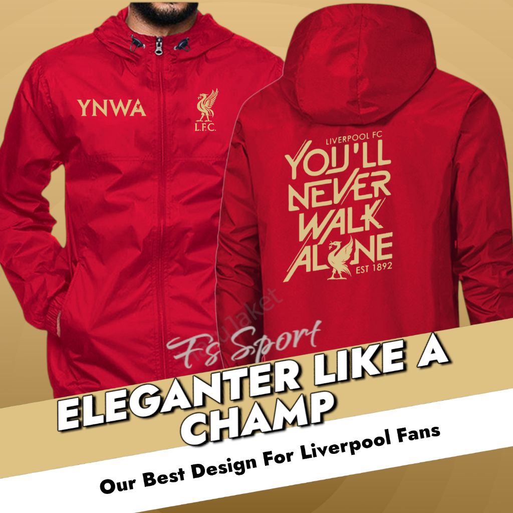 Jaket Eleganter Liverpool Pria Wanita Taslan ZN Waterproof Import