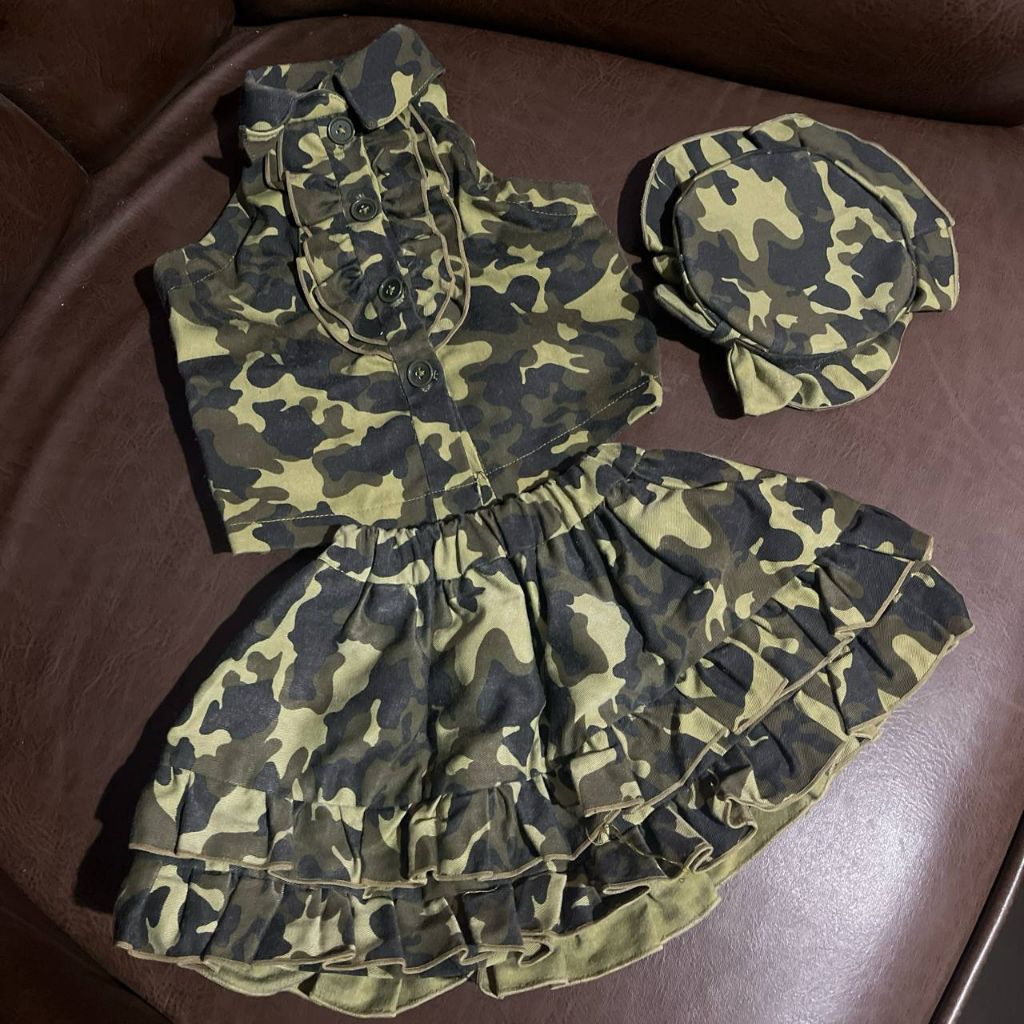 Baju Fashion Show Army Tentara Anak Perempuan 2-6th | Preloved Bekas Pribadi Second