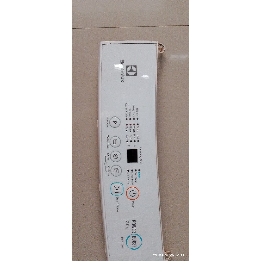 Modul mesin cuci top loading Electrolux tipe EWT754XW Original