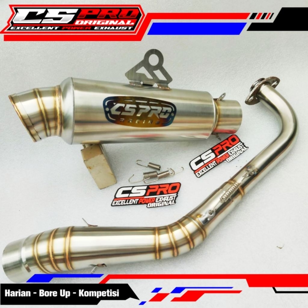 Knalpot CS Pro original metic all new Beat All new Nmax Aerox Pcx adv Vario 125/150/160 Genio Mio Op