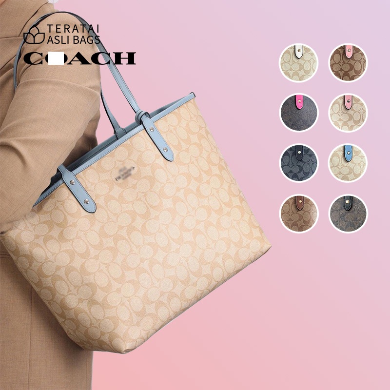 [Real Pic] Tas Wanita City Tote 30 Signature Canvas Large Shoulder Bag F58292