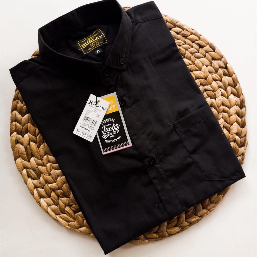 KEMEJA POLOS PRIA LENGAN PENDEK Slimfit Hem Cowok Lengan Pendek Formal Atasan Polos Pria Dewasa Warn