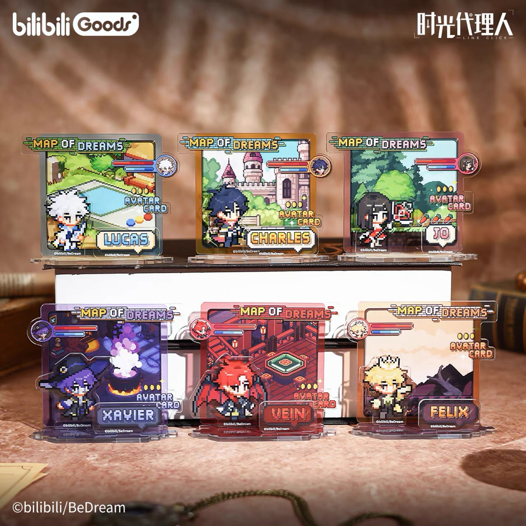[Official Ready Stock] Link Click Official Bilibili Merchandise Original Standee, Pin, Coaster, Shik