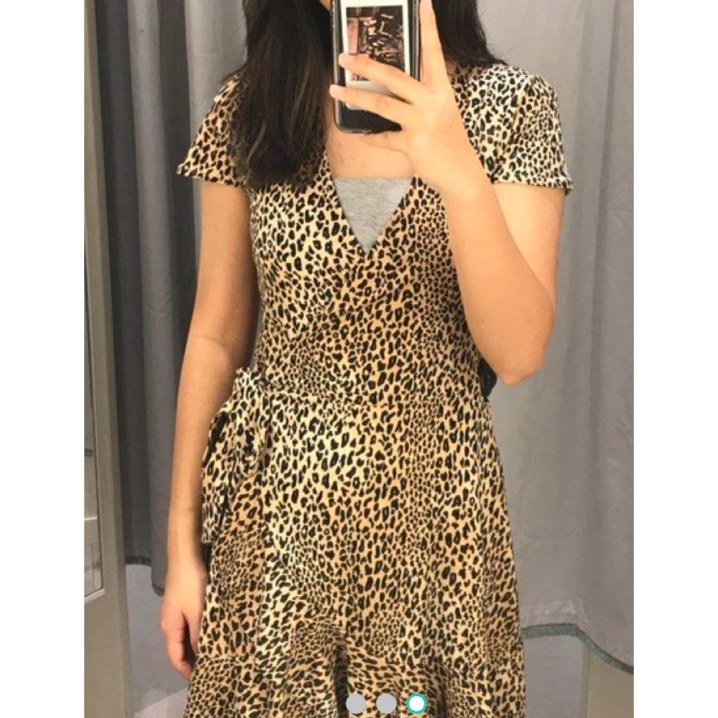 mini dress wanita leopard H&M