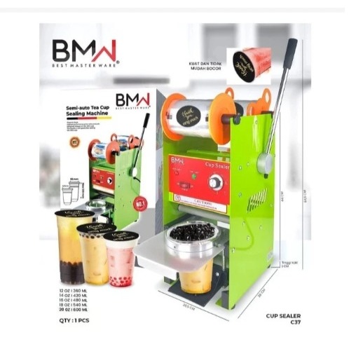 COD READY] BMW CUP SEALER / MESIN PRESS PLASTIK 20 OZ / 22 OZ (GARANSI RESMI)