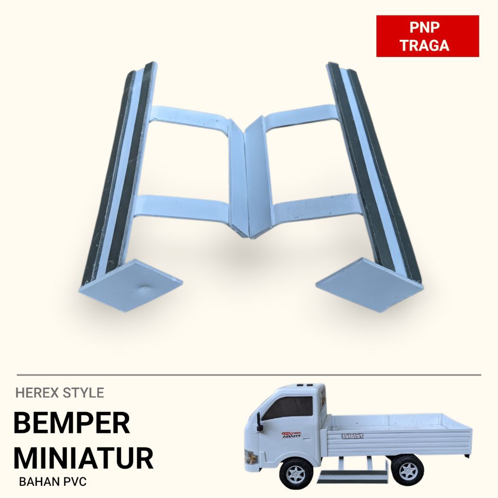 Bemper pengaman samping miniatur mobil pickup isizu TRAGA bahan pvc Free double tape tinggal pasang