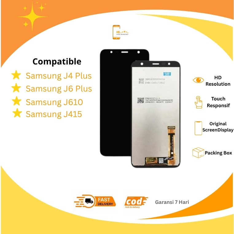 COD LCD TOUCHSCREEN SAMSUNG J4 PLUS / J6 PLUS 2018 J610 J415 ORIGINAL FULLSET COMPLETE