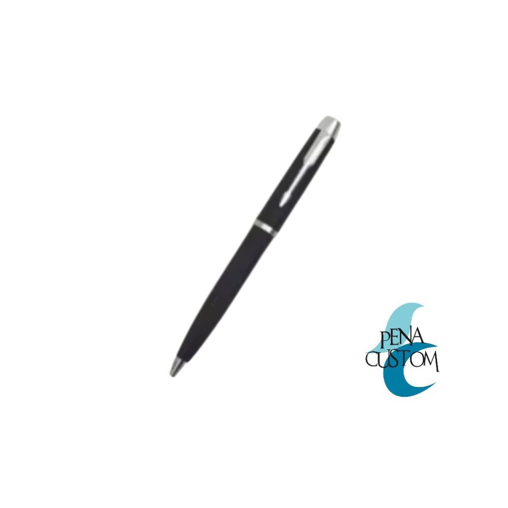 bolpoin metal PM 520 hitam klip silver
