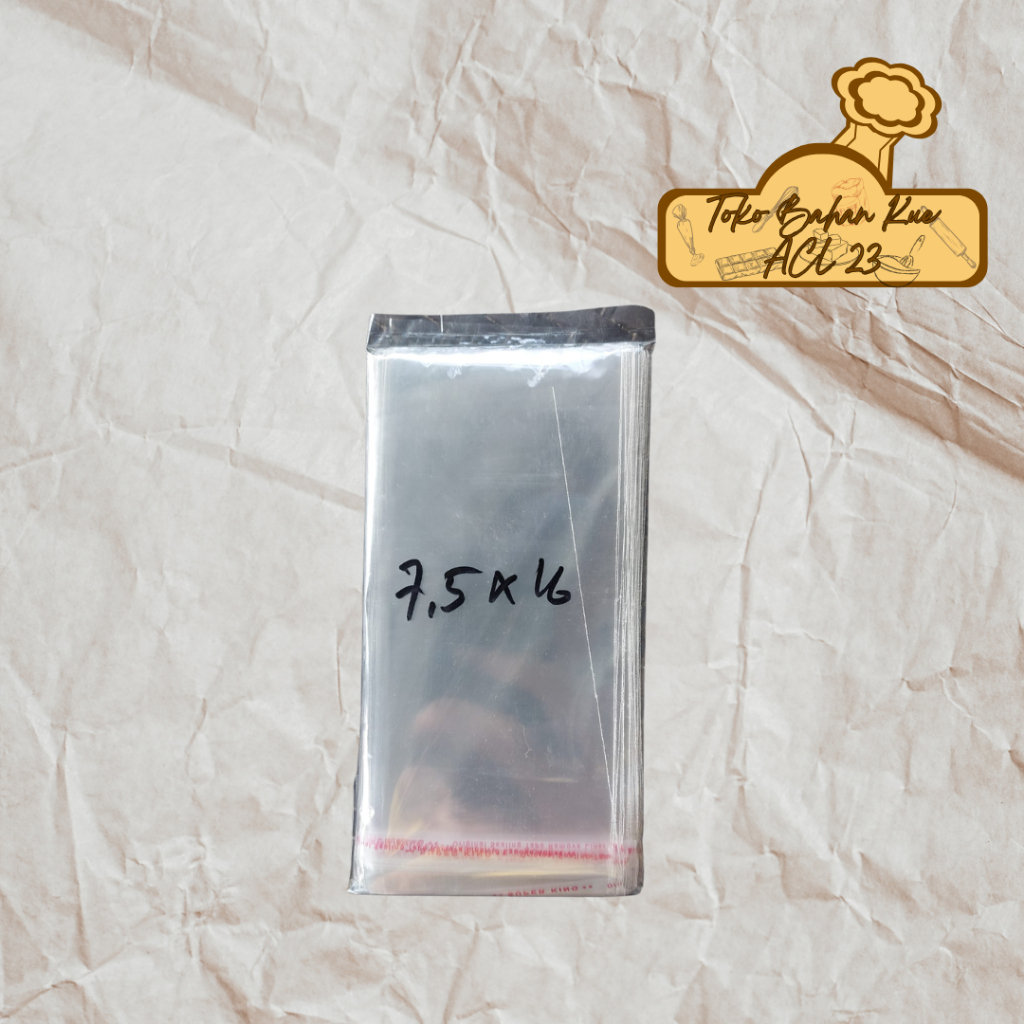 Plastik OPP One Sheet/Plastik Lumpia/Plastik Kue Lapis/Plastik Lembaran/Plastik Kue Basah 7.5 x 16