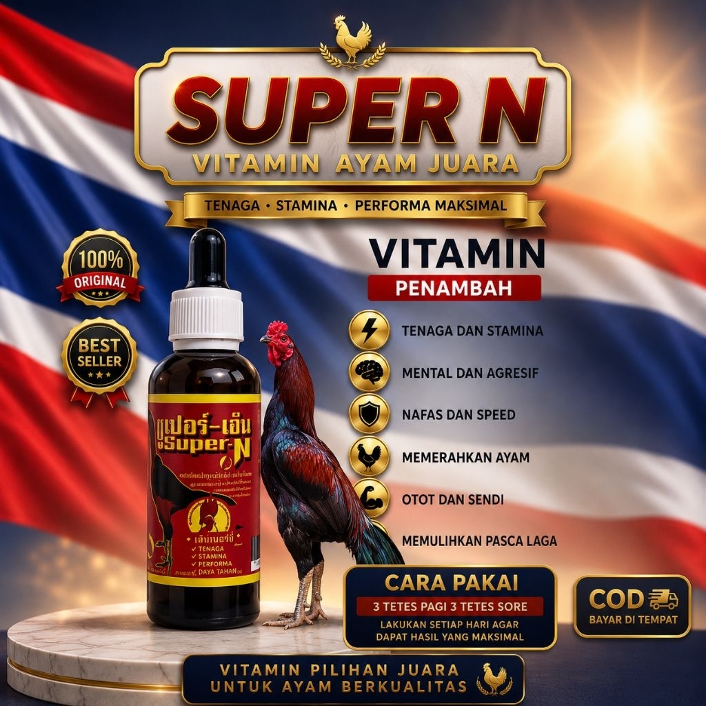 SUPER N ORIGINAL vitamin ayam untuk stamina dan mental ayam