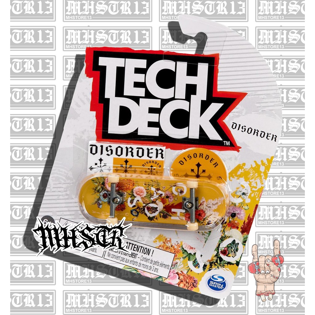 Tech Deck Disorder Chaos Yellow free sticker random fingerboard