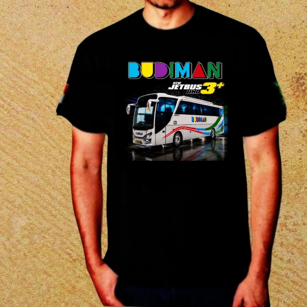 Baju kaos bus Budiman /kaos sablon DTF Bus mania budiman
