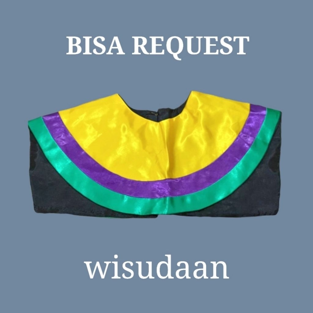 Slaber Wisuda List Dua perlengkapan wisuda aksesoris wisuda kerah slaber