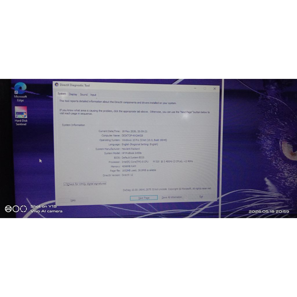 Laptop Hp Probook 6450b core i5