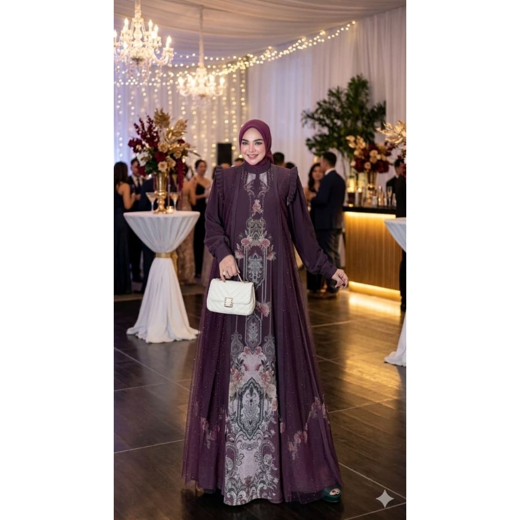Gamis Syari // Shelina Dress By Avrilia hijab // Gamis Mewah Premium