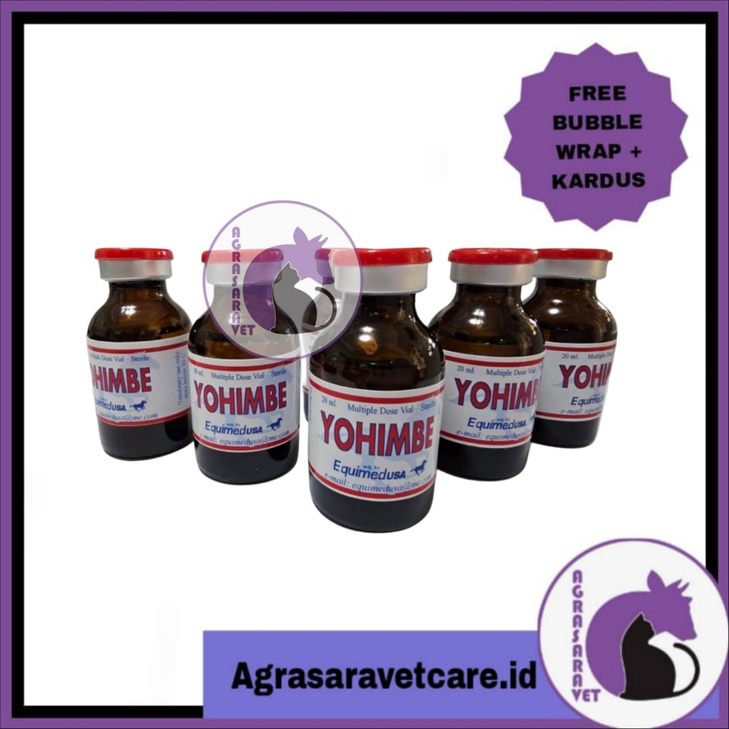 Yohimbine 20 ml - antidota hewan anjing kucing kuda