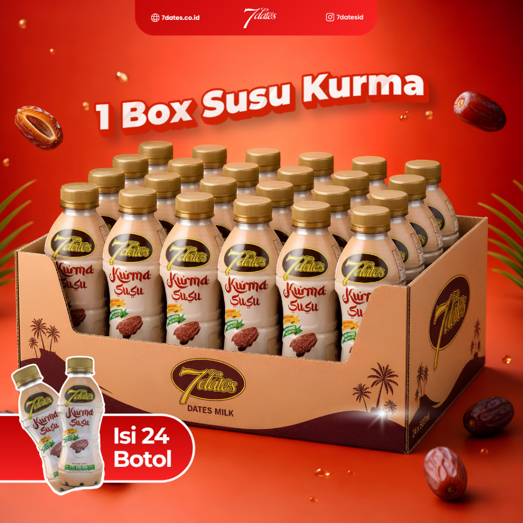 Susu kurma 7dates karton 24 botol (200ml)