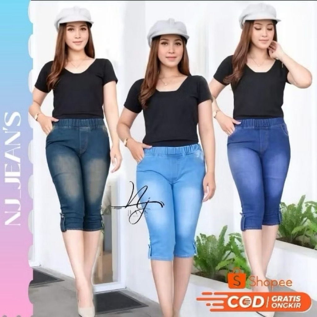 Celana Jeans Pendek Jeging 7/8 wanita // Celana Jeging 7/8 Wanita // Celana Jeans pendek 7/8 Wanita