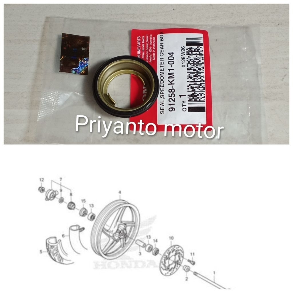 91258-KM1-004 sil seal speedometer gearbox beat Scoopy Vario spacy original