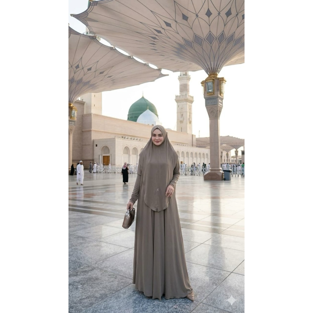 Gamis Syari Terbaru Safeera Set Bergo By Avrilia Hijab / Gamis Syari  Mewah / Gamis Syari Premium