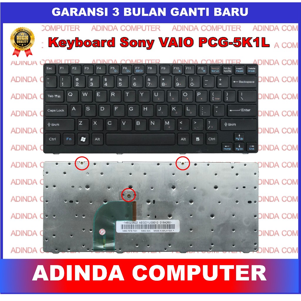Keyboard Sony Vaio PCG 5K1L 5JEP 5K7P 5KFP 5L3L 5G3L 5G1L