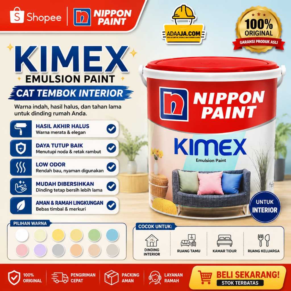 Cat Tembok Kimex Emulsion Paint 20 Kg -BS 9102 white
