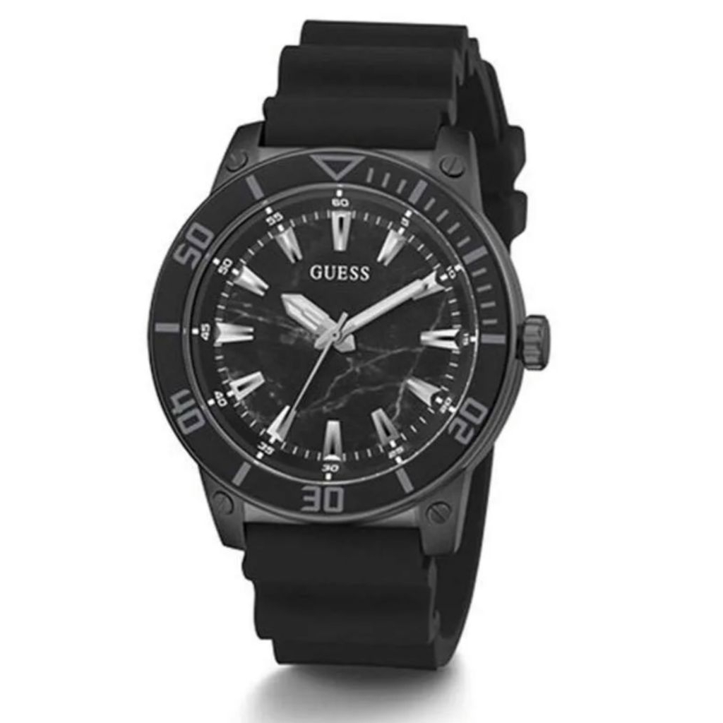 Jam Tangan Guess GW0420G3  Tali Karet Hitam Original