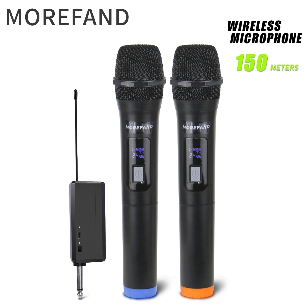 starpalmie MOREFAND Profesional MICROPHONE WIRELESS 308 MIC Mikrofon Nirkabel Mikrofon Bluetooth
