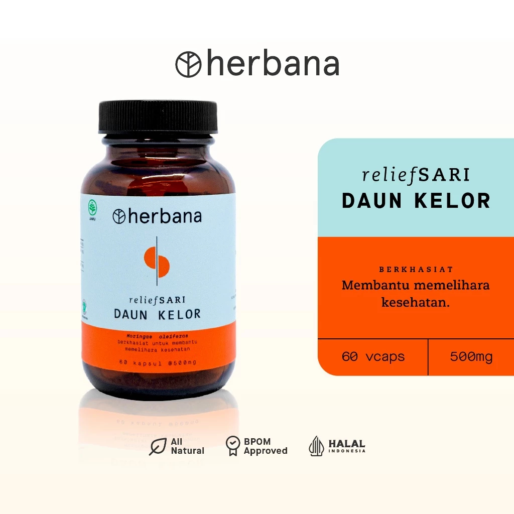 Herbana Relief Sari Daun Kelor Morinaga 30 Kapsul | Multivitamin Menjaga Kesehatan