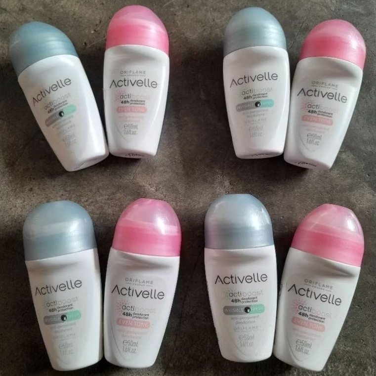 Oriflame Activelle ActiBoost Anti-perspirant Deodorant Pink dan Abu-Abu