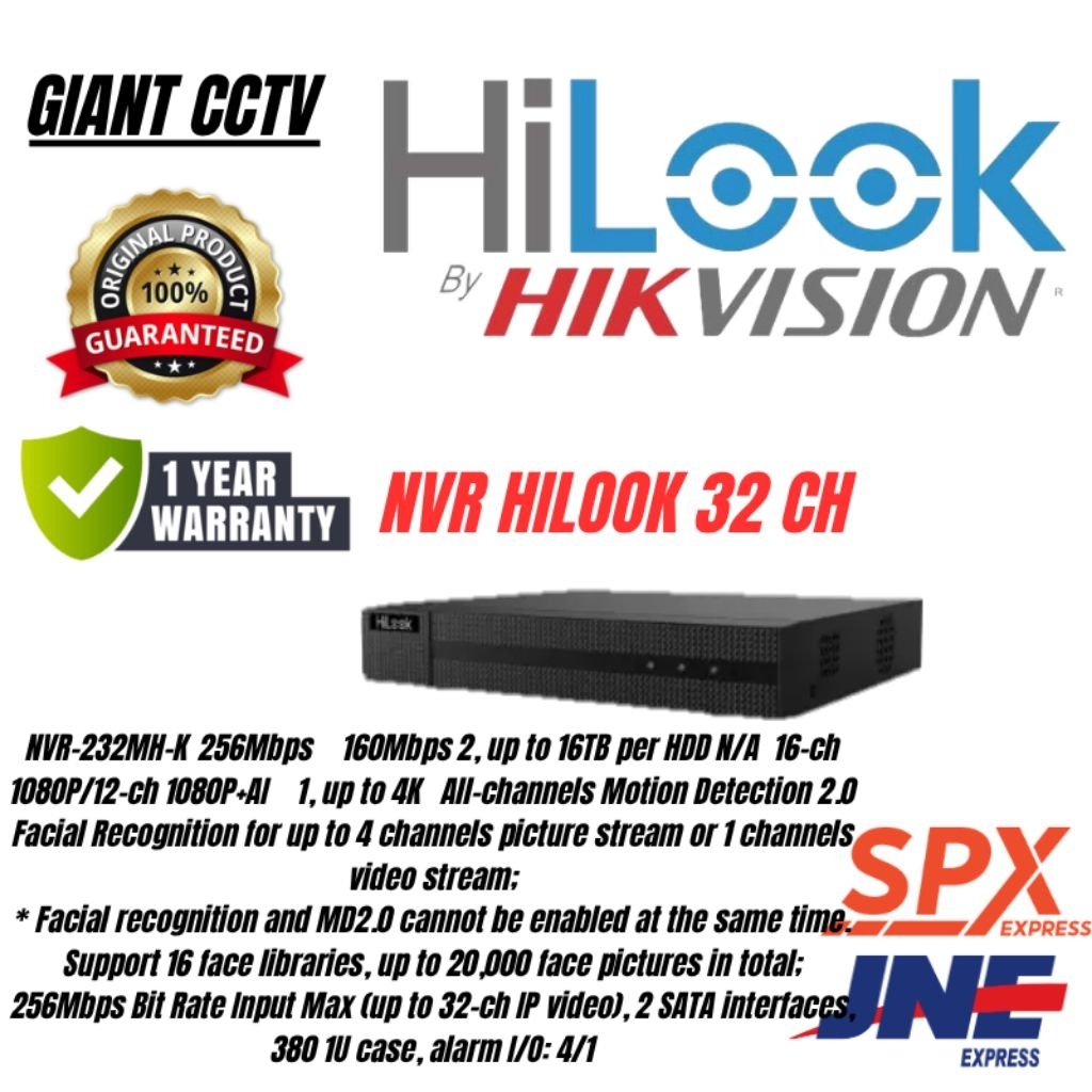 HILOOK  NVR-232MH-K 32ch nvr original
