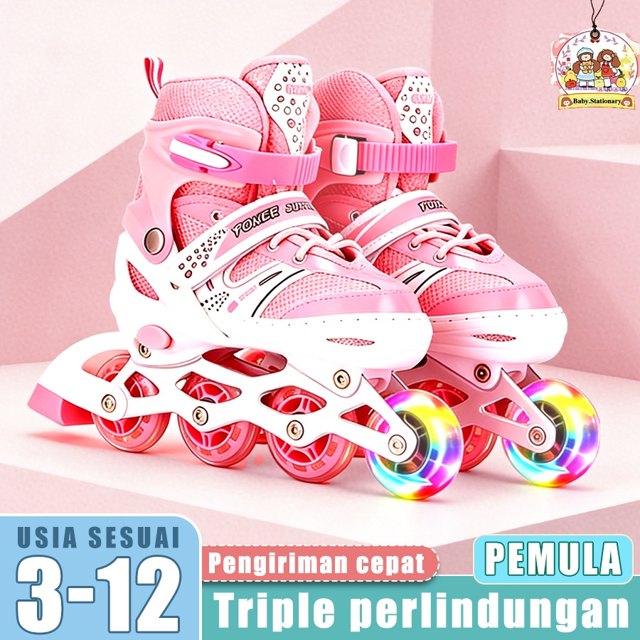 Sepatu roda anak perempuan laki laki dewasaa powerslide sepatu roda anak perempuan