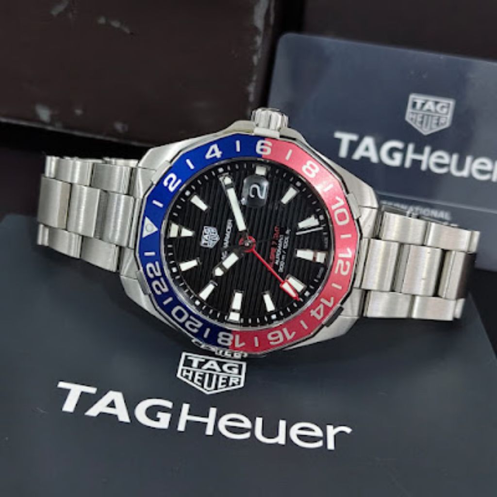 TAG Heuer Aquaracer 300M WAY201F Cailbre 7 GMT Pepsi 43mm