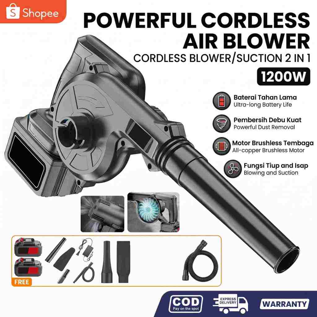 [COD]Mesin Blower angin 999VF 2 IN 1/blower angin/blower portable/blower baterai/blower cordless/blo